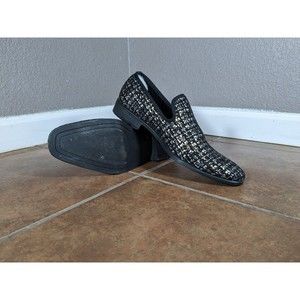 Justin Alexander Dress Shoes Black, Gold, Silver clubbing prom wedding size 10.5